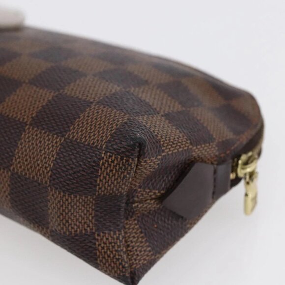 Authentic LOUIS VUITTON Damier Ebene Pochette Cosmetic PM Pouch bst276-121025 - Picture 9 of 16